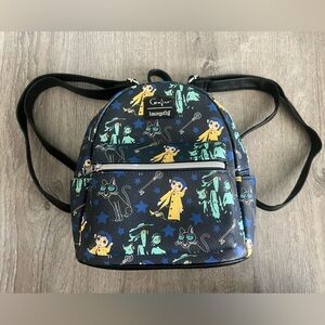 Loungefly Coraline Entertainment Earth Black Mini Backpack